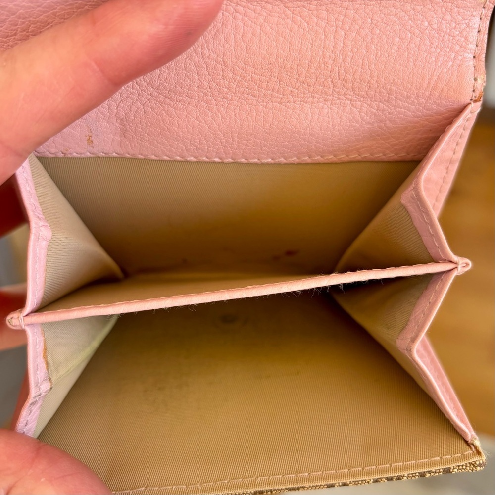 DIOR Authentic Dior Oblique Trotter Wallet Pink Trim w/ Box and Card Y2K - Picture 8 of 15